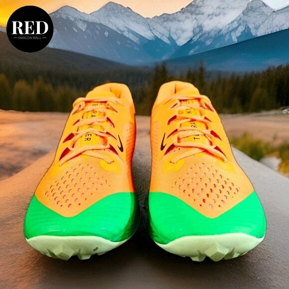 Nike Air Zoom Terra Kiger 6 Orange Black Green Trail Run CJ0219-800 - Men's 8.5 - Picture 4 of 14